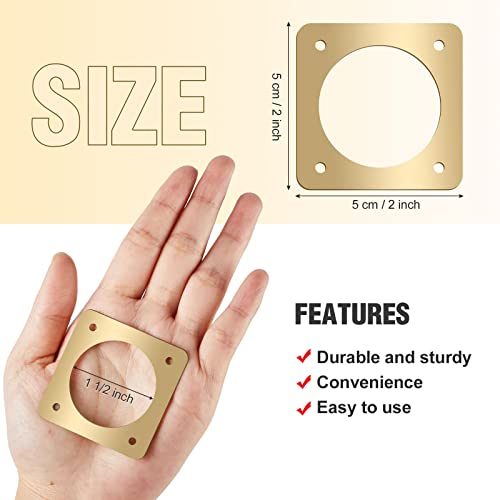 Hotop 18 Pcs 1 1/2'' Opening Metal Bird House Guard Portal Bird House Hole Protector with Copper Open Protector Guards for Eastern Bluebird Rooms