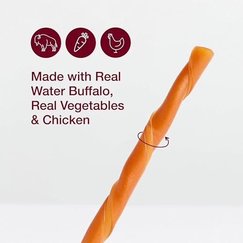 SmartBones Twists Wrapped with Chicken Made with Real Water Buffalo, 30 Count, Rawhide-Free Chews for Dogs, 7.40 Ounce (Pack of 1)