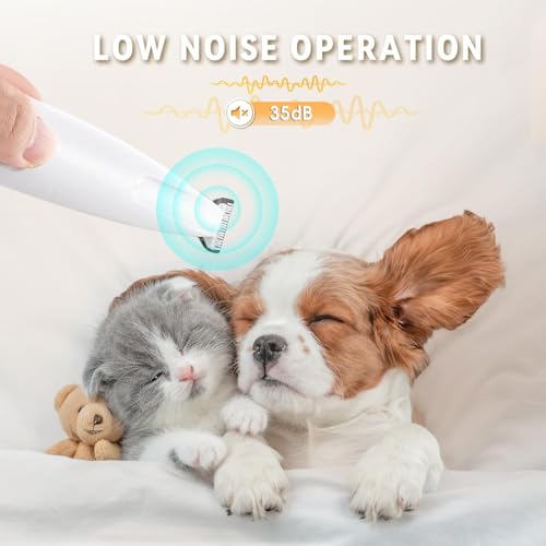 2026 New Pet Precision Trimmer, Dog Paw Trimmer with LED Light, Low Noise, IP68 Waterproof, Dual-Speed Motor, Suit for Trimming Paw, Ear, Face, Butt