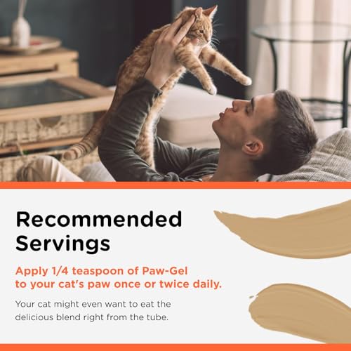 Nutri-Vet Hairball Paw Gel, Cat Hairball Remedy, Kitten Supplies, Hair Ball Relief for Cats, Fur Ball Remedy, Soybean & Coconut Oil, Salmon Flavor, 3