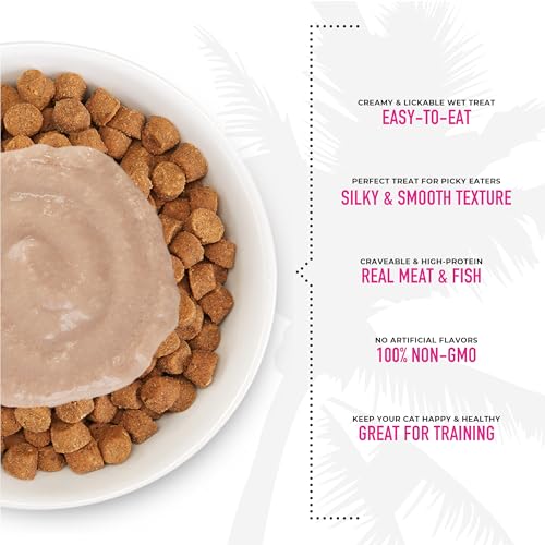 Tiki Cat Stix Mousse Treats, Variety Mega Jar, Single Serve Indulgent Lickable Treat or Dry Food Topper, 50 Count, 25 oz. (0.5 oz./Stick)