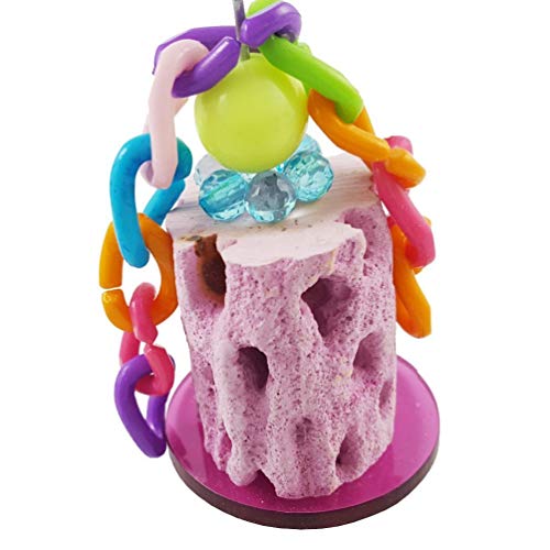 Wontee Bird Calcium Teeth Grinding Chew Treats Toy for Parrot Parakeet Cockatiel Conure Gerbil Rat Mouse Guinea Pig Chinchilla