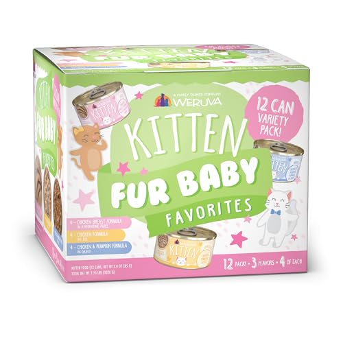 Weruva Kitten, Fur Baby Favorites Variety Pack, 3oz Can (Pack of 12)