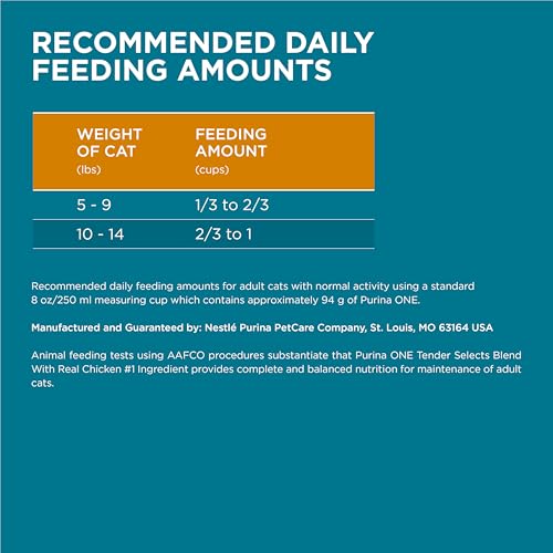 Purina ONE Natural Dry Cat Food, Tender Selects Blend With Real Chicken - 7 lb. Bag