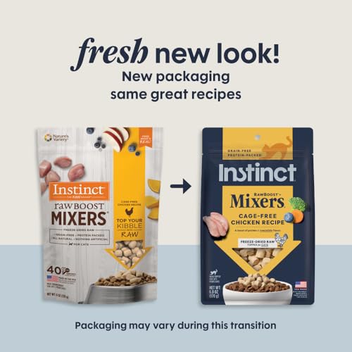 Instinct Raw Boost Mixers Freeze Dried Raw Cat Food Topper, Grain Free Cat Food Topper 6 Ounce (Pack of 1)