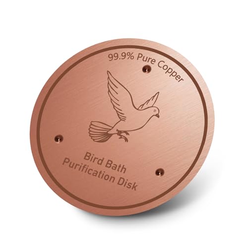 Bird Bath Copper Disk, 0.6mm Reinforced 99.99% Pure Copper Cleaning Disk with Triple-Point Support for Physical Safe Clean Water All-Season