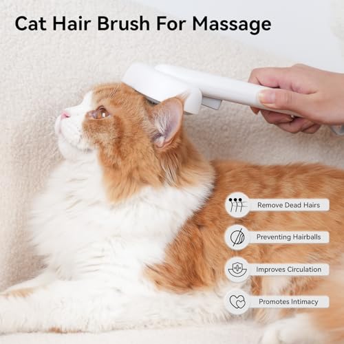 Aumuca Cat Brush for Shedding, Cat Brushes for Indoor Cats, Cat Brush for Long or Short Haired Cats, Cat Grooming Brush Cat Comb for Kitten Rabbit