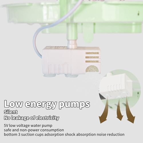 Automatic Bird Baths for Cage – Indoor Parakeet Bath with Pump, Bird Shower with 2 Modes Running Water, Bird Cage Accessory for Pet Birds Conure