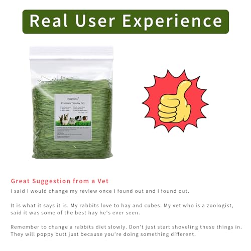 Timothy Hay 1.1LB - Dust Free Natural Green Fresh Food Hay for Rabbits Tortoise Guinea Pig Chinchilla
