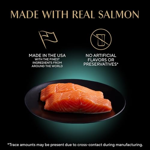 Sheba Perfect Portions Wet Cat Food Cuts in Gravy, Cat Food Wet Recipe, Sustainable Salmon Entree, 2.6 oz. Twin-Pack Trays (24 Count, 48 Servings)