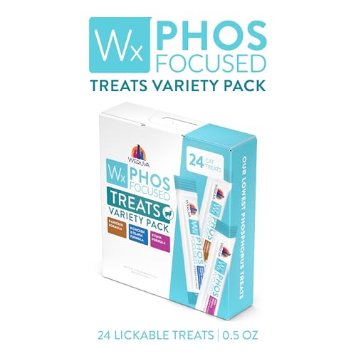 Weruva Wx Phos Focused, Lickable Cat Treats Variety Pack, 0.5oz Tube, Pack of 24