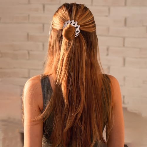 6Pcs Bird Nest Magic Hair Clips Hair Nest for Bun Strong Ponytail Holders Hair Accessories for Women Girls (Neutral, Small)