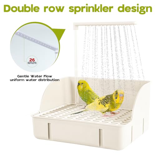 Parrot Bathtub, Large Bird Shower Fountain, Automatic Bird Bath, Parrot Bath Shower, Automatic Bathtub with Circulating Faucet, Indoor Fountain with