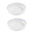 2pcs Plastic Round Bird Feeders Bowls, Wild Birds Seed Feeder Tray Bird Bath Water Bowls Accessories for Feeding Station Tray Perfect for attracting