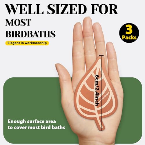3Pcs Bird Bath Copper Purification Disk 99.99% Pure Copper Water Cleaning Discs 0.6mm Physical Clean Water for All-Season Universal Natural Fit for