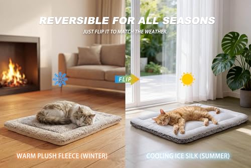 Cat Cooling Mat, Self Warming Cat Bed, Reversible Warm & Cooling Cat Bed, Winter Warm Cat Pad & Summer Cooling Cat Mat for Kittens & Small Dogs