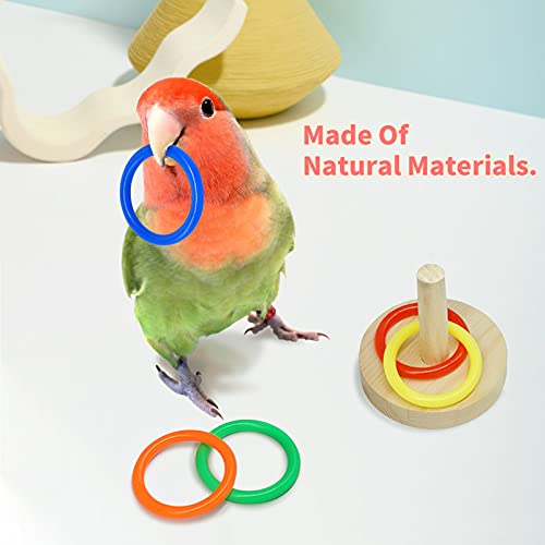 Bird Toys,Parrot Training Toys for Lovebird,Five-Types Parakeet Toys Sets for Conure, Cockatiel,12 PCS Parrot Intelligence Toy,Basketball