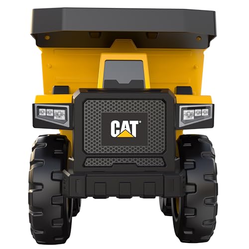 Cat Construction Toys, Steel Dump Truck 16" - Real Steel Body, Working Dump Bed, Oversize All-Terrain Wheels, Heavy-Duty Construction Vehicle for