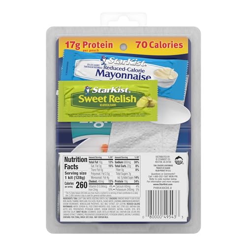 StarKist Lunch-To-Go Mix Your Own Tuna Salad, Chunk Light Tuna Pouch, 4.5 Ounce Kit, 12 Pack