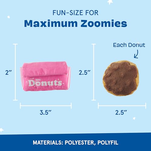 Barkbox Dog Toys – Barker’s Dozen Donuts Plush 4 in 1 Multi Part Interactive Dog Toy for Dogs & Puppies – Small