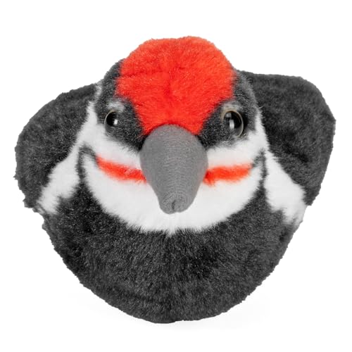 Wild Republic Audubon Birds Pileated Woodpecker Plush with Authentic Bird Sound, Stuffed Animal, Bird Toys for Kids and Birders