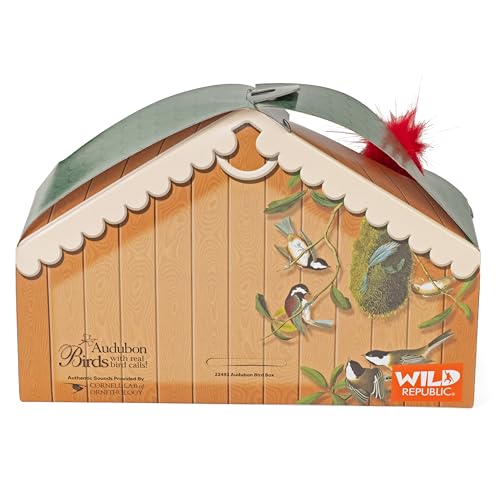 Wild Republic Audubon Birds Collection with Authentic Bird Sounds, Northern Cardinal, American Goldfinch, Chickadee, Bird Toys for Kids and Birders 3