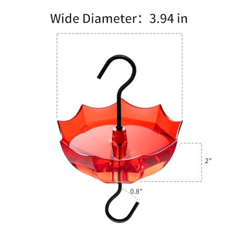 Ant Moat for Hummingbird and Oriole Feeder(5 OZ, 4 Pack) Umbrella Hummngbird Feeder Parts Hanging Ant Guard, Feeder Accessory Hooks