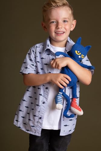 MerryMakers Pete the Cat Plush Doll, 14.5-Inch , Blue