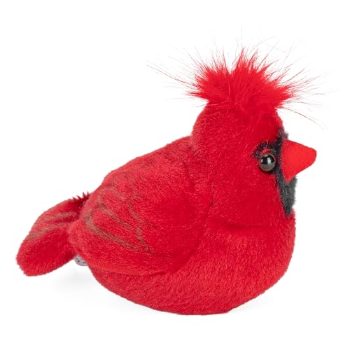 Wild Republic Audubon Birds Northern Cardinal Plush with Authentic Bird Sound, Stuffed Animal, Bird Toys for Kids and Birders