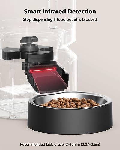 PETLIBRO Automatic Cat Feeder – 3L Programmable Pet Food Dispenser with Airtight Storage, Timed Portion Control, Voice Meal Call & Dual Power Supply