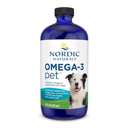 Nordic Naturals Omega-3 Pet, Unflavored - 16 oz - 1380 mg Omega-3 Per Teaspoon - Fish Oil for Large to Very Large Dogs with EPA & DHA - Promotes