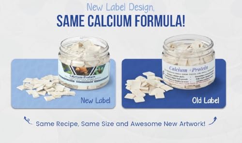 Calcium + Protein, for Strong Shells, Healthy Molts, 100% Natural, Does Not Dissolve in Water, Fast Sinking for Aquatic Shrimp, Snails, Plecos and