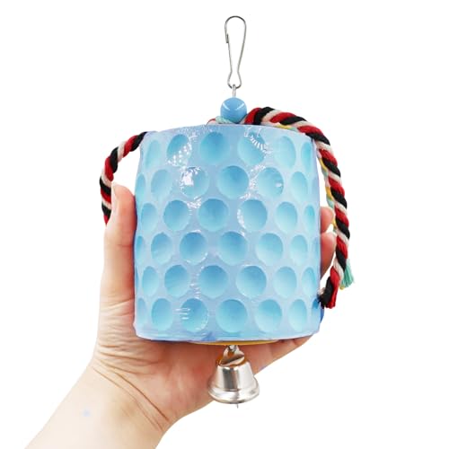 Extra Large Bird Chewing Toy, Parrot Beak Grinding Calcium Stone with Bells, Bird Cage Accessories, Cage Toys for Cockatiel Parakeet Parrot Budgies