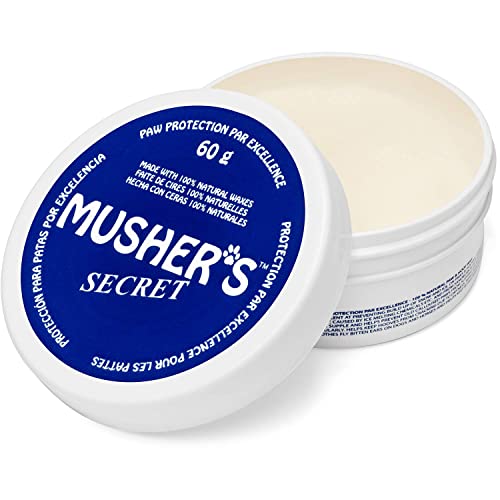 Musher's Secret Dog Paw Wax 60g – Moisturizing Dog Paw Balm – Helps Protect & Heals Cracked Paws – Creates an Invisible Paw Protectors Barrier