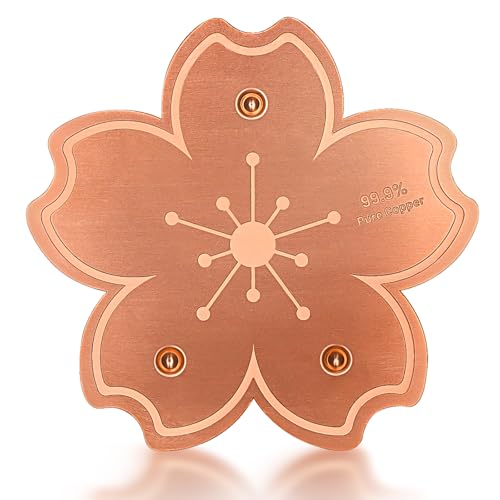 Bird Bath Copper Disk, 99.9% Pure Copper Cleaner Disc Plate 0.6mm Reinforced for Outside Physical Safe Water Purification Bird Bowls Birdbaths Solar