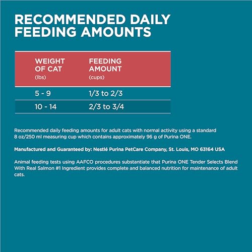Purina ONE Natural Dry Cat Food, Tender Selects Blend With Real Salmon - 7 lb. Bag