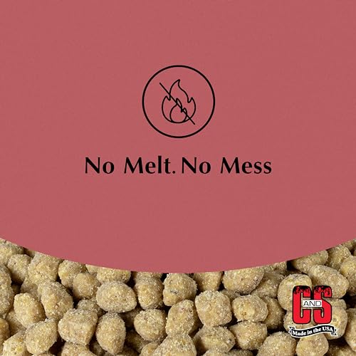 C&S Peanut Suet Nuggets, Outdoor Wild Bird Food for Nuthatches, Woodpeckers and Chickadees, 27 Ounces