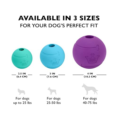 Chew King Fetch Balls Extremely Durable Natural Rubber Toy Pack of 3 - 3 inch Balls (CM-0263-CS01)