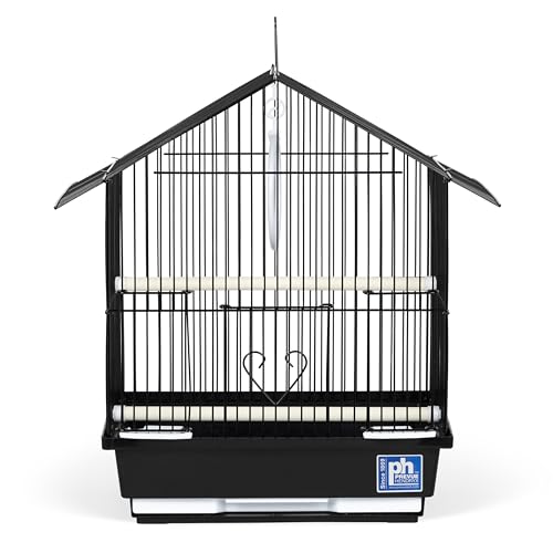 Prevue Pet Parakeet Manor Bird Cage with Handle - Versatile Carrier for Home or Travel, Small Bird Accessories, Easy Storage, Ideal for Canaries