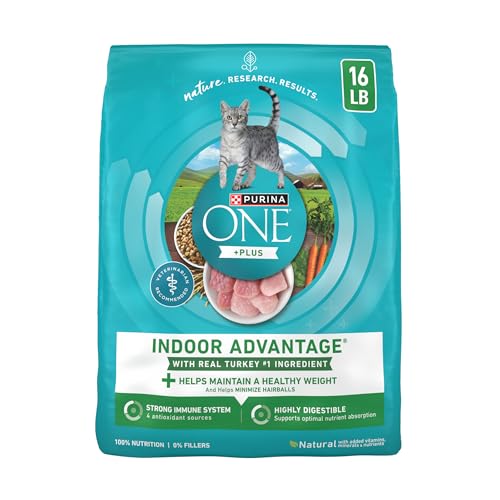 Purina ONE Natural, Low Fat, Weight Control, Indoor Dry Cat Food, +Plus Indoor Advantage - 16 lb. Bag
