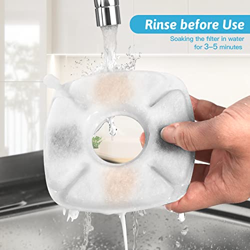 24 Pcs Cat Fountain Replacement Filters 12 Pack Cat Water Fountain Replacement Filters with 12 Pack Pre-Filter Sponges, Pet Fountain Filter Fit for