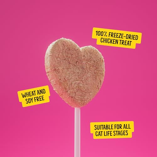 Bonkers Purrpops Freeze-Dried Chicken Flavored Lollipop Treats for Cats, 15 Pack
