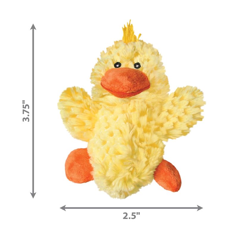 KONG Low Stuffing with Squeaker Dog Toy, X-Small, 3 Animals, Bear, Duck, Frog