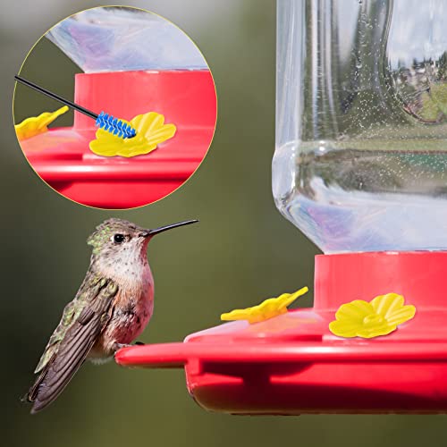 38 Pcs 3 Size Hummingbird Feeder Cleaning Brush Mini Nylon Tube Brush with 16 Flowers Bird Replacement Parts Double Headed Brushes for Bottle Feeding