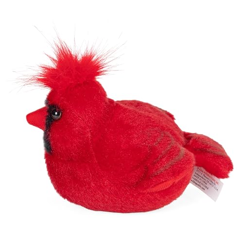 Wild Republic Audubon Birds Northern Cardinal Plush with Authentic Bird Sound, Stuffed Animal, Bird Toys for Kids and Birders