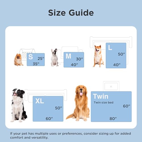 Bedsure Cooling Blanket for Small Dogs with Breathable Air-Core Fill Q-MAX>0.4 - Dog Cooling Mat Soft, Lightweight Pet Cat Throw Cold Blanket
