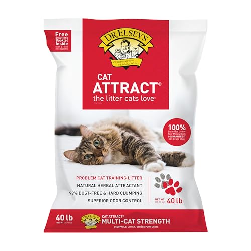 Dr. Elsey's Premium Clumping Cat Litter - Cat Attract - 99% Dust-Free, Low Tracking, Hard Clumping, Superior Odor Control, Natural Herbal Attractant