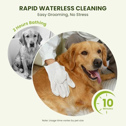 36PCS Hypoallergenic Pet Glove Wipes for Dogs & Cats - Quick Clean & Deodorizing Between Baths & Travel | Dog Washing Wipes for Fur, Butt, Paws, Eyes
