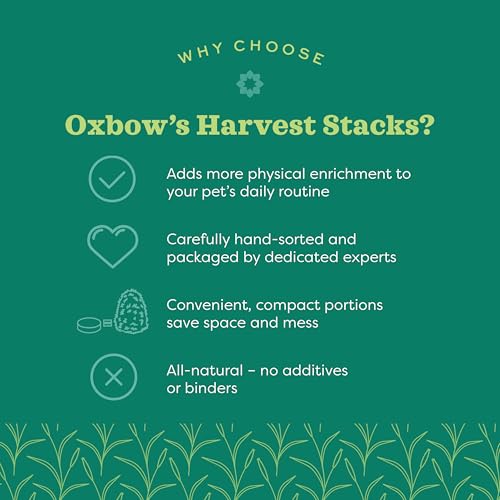 Oxbow Harvest Stacks, Western Timothy Hay with Chamomile, Guinea Pig Hay, Small Pet Bunny Supplies, Western Timothy for Rabbits, Guinea Pigs
