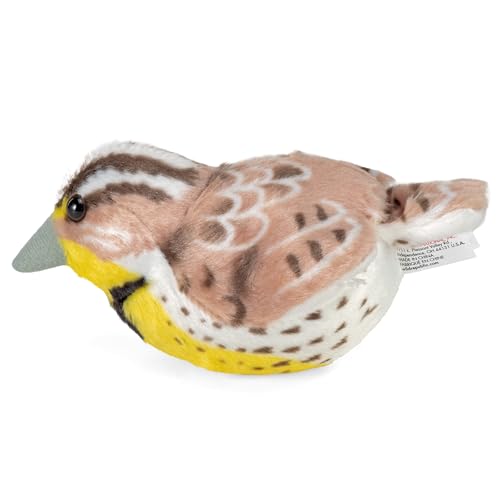 Wild Republic Audubon Birds Western Meadowlark Plush with Authentic Bird Sound, Stuffed Animal, Bird Toys for Kids and Birders